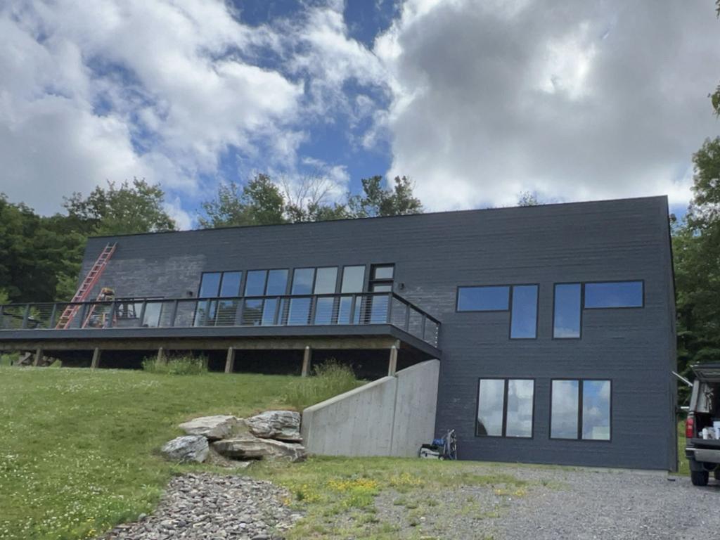 Hillsdale NY painting and staining project of a modern home before