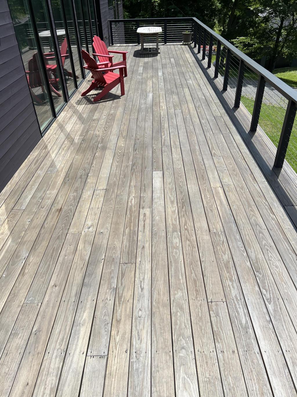 Hillsdale NY deck staining project after